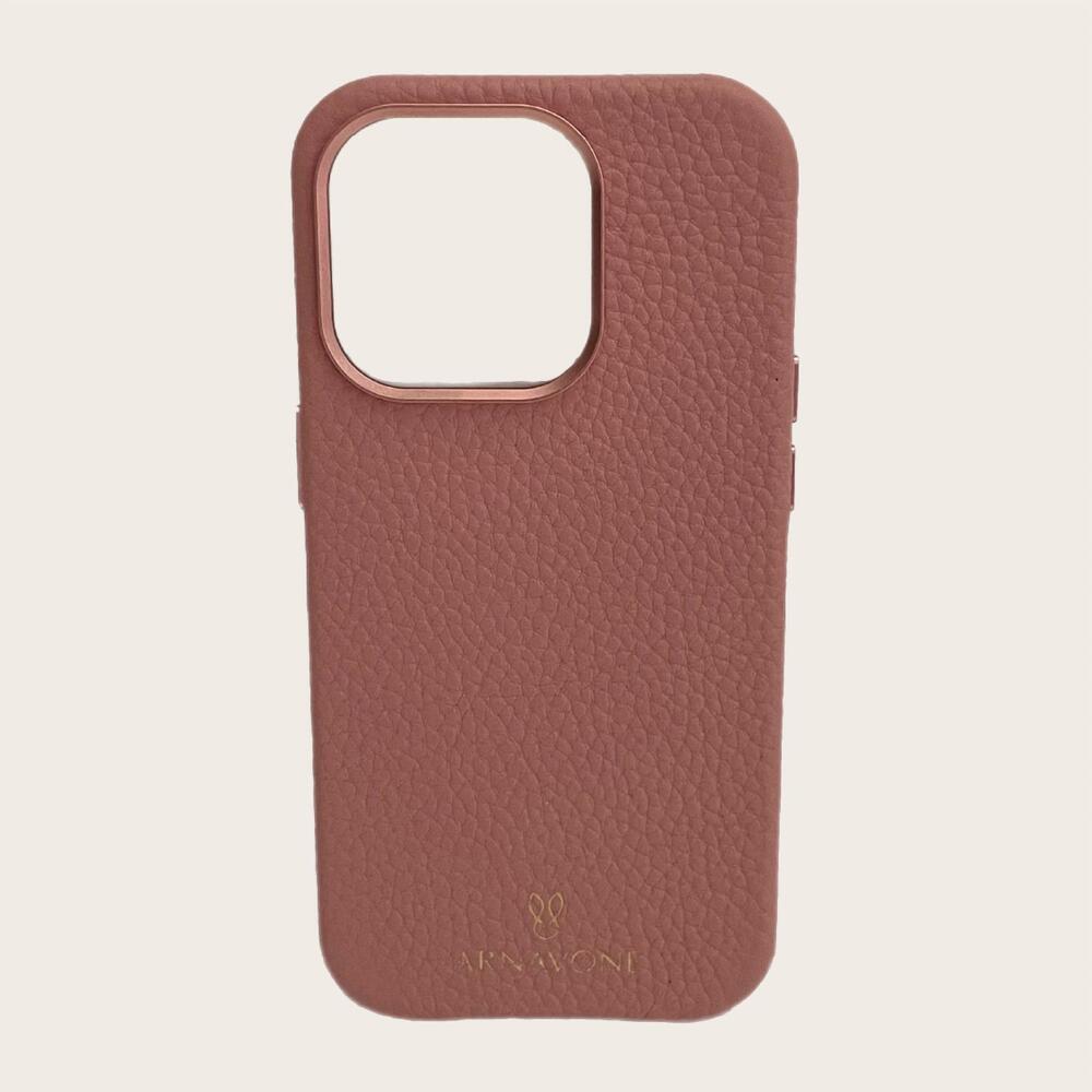 NEW ARNAVONE women's luxury leather phone case for iphone 14 pro in pink